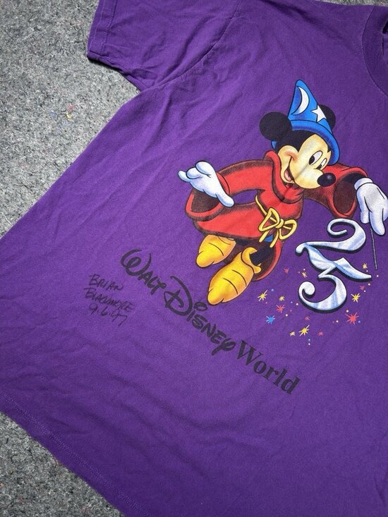 Mickey Inc Mouse Fantasia 25th Anniversary T SHIRT Men's XXL  Vintage 90's - Picture 6 of 10